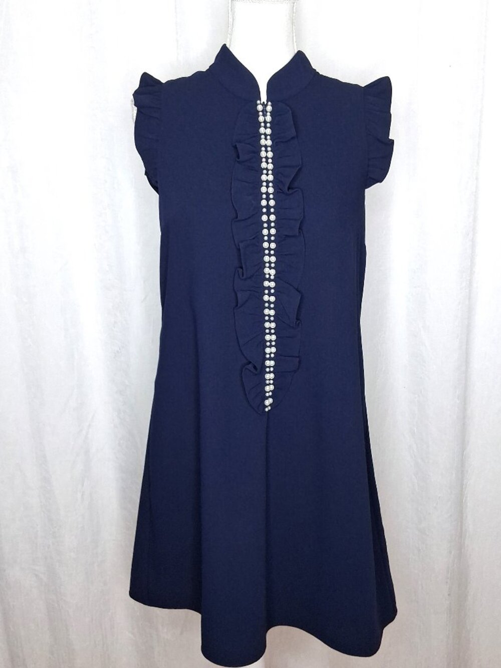 Lilly Pulitzer Adalee Shift Dress Mandarin Collar Pearl Placket - Picture 2 of 12